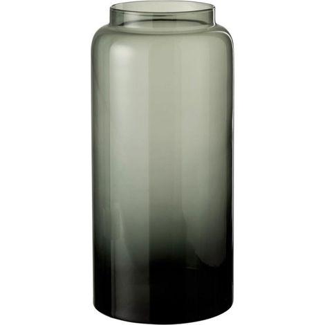 Vase Design en Verre "Droit Long" 40cm Gris