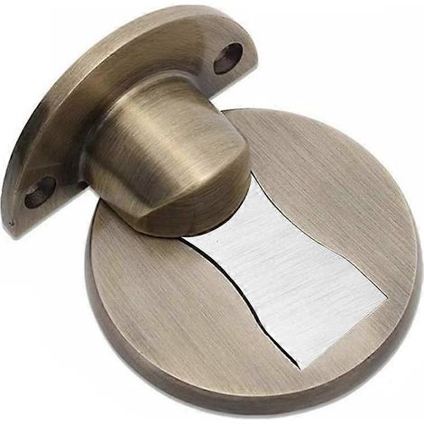 Unsichtbarer magnetischer Türstopper aus Edelstahl zur Befestigung am Boden ohne Bohren, Farbe Bronze. (1/5)