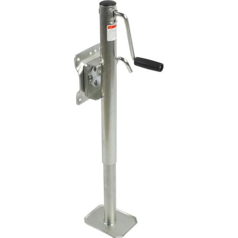 Cric de remorque réglable de 1 200 lb avec poignée de rotation latérale de la roue, langue pivotante pour ATV UTV remorques de yacht camping-cars haute 580 mm à 840 mm (1/5)