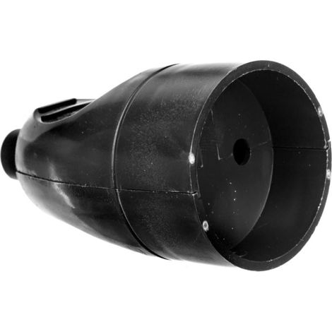 Enchufe port谩til bidireccional 16A 2P 250V negro GN-161