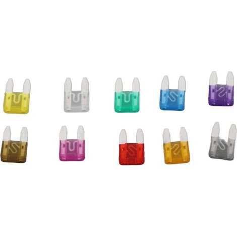 Lot de 100 fusibles miniatures à lames standard pour voiture, en alliage de zinc, de 2 A, 3 A, 5 A, 7,5 A, 10 A, 15 A, 20 A, 25 A, 30 A et 35 A. (1/5)