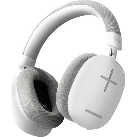 T'NB Bounce Max - Cuffie wireless circumaurali nuova versione, comode e spaziose, con connessione Bluetooth, suono stereo con microfono integrato, durata difino a 50 ore - White