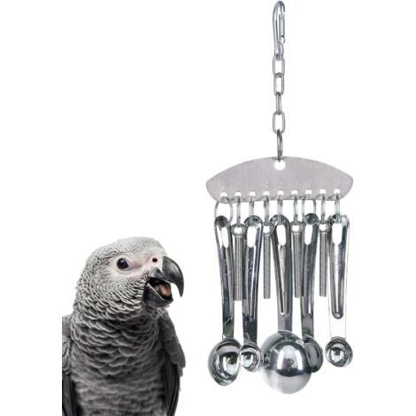 Jouet à mâcher pour oiseaux en acier inoxydable, jouet à mâcher pour perroquets, jouet à mâcher pour oiseaux, perroquets (1/5)