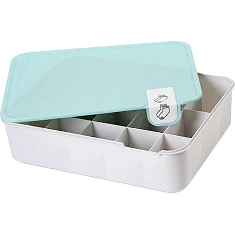 Organisateur de tiroir, boîte de rangement pour vêtements et bijoux, boîte multifonctionnelle et robuste de grande capacité avec marquages, organisateur de placard et d'armoire pour une organisation o