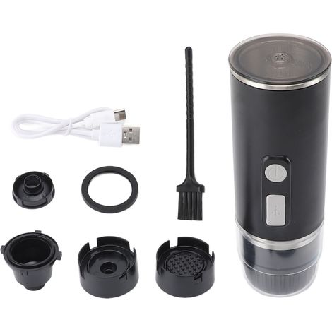 Machine à café portative 15bar ABS Capsules Machine électrique d'extraction au sol avec câble USB pour voyage à domicile RV Camping (1/5)