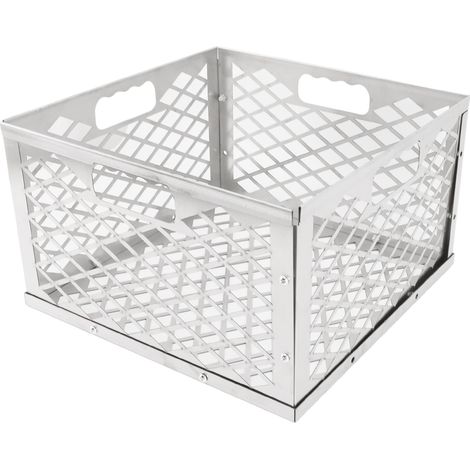 Panier à charbon amovible, portable, robuste et durable, en acier inoxydable, pour barbecue (1/5)
