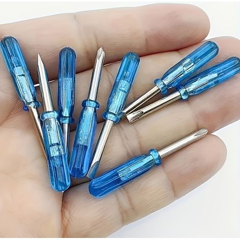 Lot de 8 mini tournevis, adapté pour la réparation de jouets et des projets - Inclut des mini tournevis plats et Phillips de 2 mm, conçu pour les amateurs et la pratique manuelle (pas d'électricité né (1/5)
