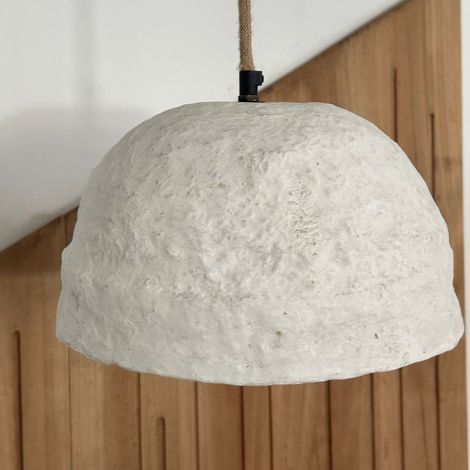 Suspension en papier mâché et fil corde D30cm (1/5)