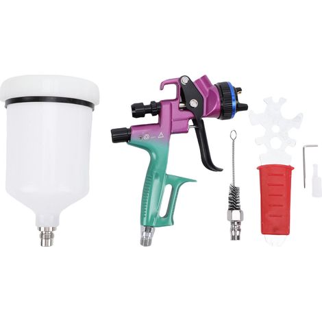 Ortviai Pistolet pulvérisateur HVLP Professionnel pour Peinture de Furniture Mur Art avec Cup 600ml et Embout 1.3mm