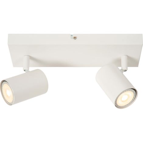 Spot de plafond orientable double blanc 2xGU10 40 W AMIGO Lucide (1/2)