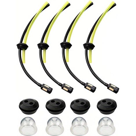 4pcs Kit Filtre à Essence, Tuyau PVC, Ampoule Caoutchouc, Joint Réservoir, Débroussailleuse Tondeuse (1/5)