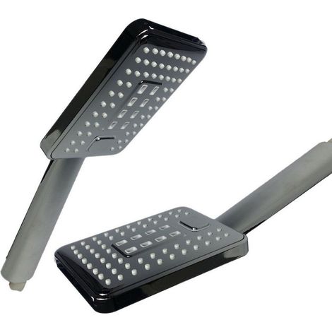 Trade Shop - Doccia Doccetta Soffione 3 Getti Anticalcare Con Pulsante Ricambio Doccia 82026 -