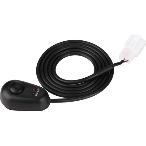 Interrupteur à Bouton-Poussoir 12V en Forme de Goutte d'eau avec Voyants LED Rouges et Verts pour TS-11.