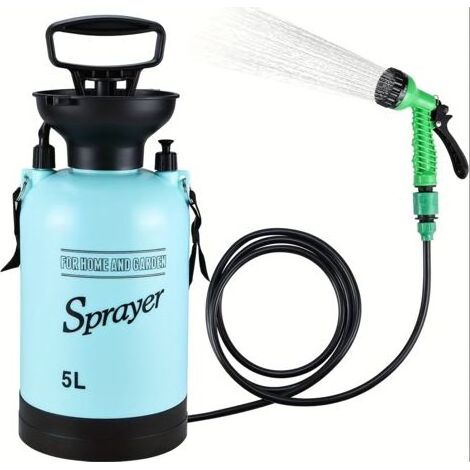 Pulvérisateur Haute Pression Portable 1,32 Gallon – Douche de Camping avec 7 Modes de Pulvérisation, Tuyau Détachable et Tête de Douche pour Outdoor, Randonnée et Bain d’Animaux (1/4)