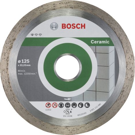 Bosch 10x disco de diamante Standard for Ceramic, 125 x 22,23 x 1,6 x 7 mm - 2608603232 (1/3)