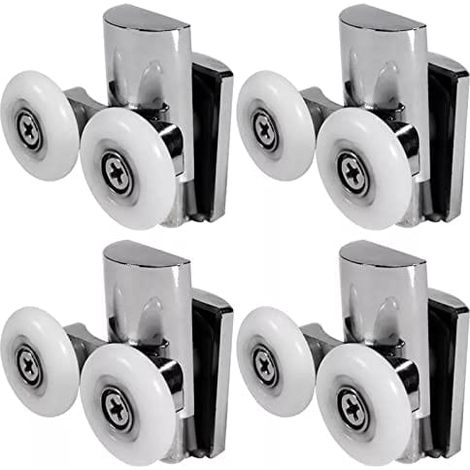 Sätze mit je 4 Rollen mit einem Durchmesser von 23 mm, geeignet für Duschtüren und Glastüren. (1/5)