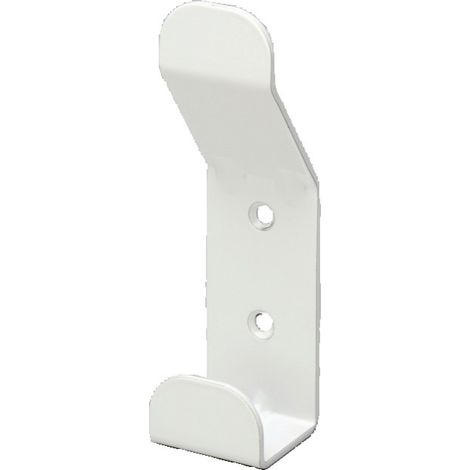 Bi-patère acier époxy blanc - DEVISMES - F10555BLA (1/2)