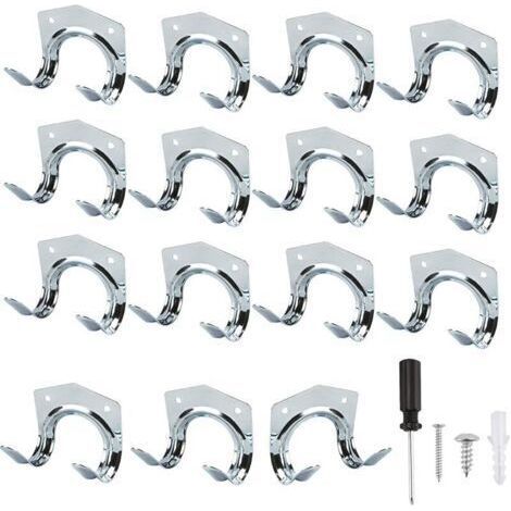 15 Pack Heavy Duty Multi Tool Hooks for Home and Garage Storage (1/4)