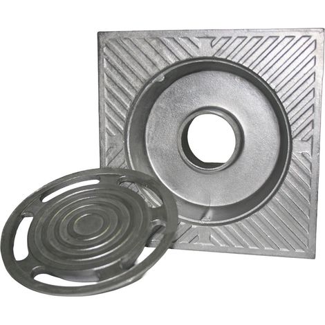 Sumidero de patio, aluminio, classic, 30 x 30 cm