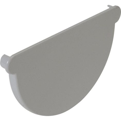 Fond symétrique pour gouttière demi-ronde - UFCG25 - PVC gris - dév. 250 mm - Nicoll