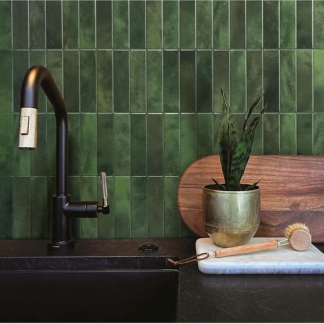 Carrelage Autocollant - Mosaïque Murale PET - 23x29 cm - Épaisseur 1 mm - Pour Crédence Cuisine et Salle De Bain - Lot De 5 (1/5)