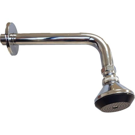 Braccio doccia con soffione e rosone lungo 20 cm Tecom DBRD20SOFB Cromo