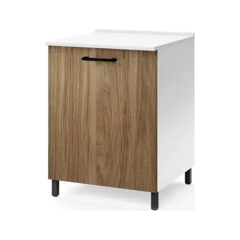 Base per cucina Noce Naturale mobili componibili 1 anta Cm 60x50xH 85