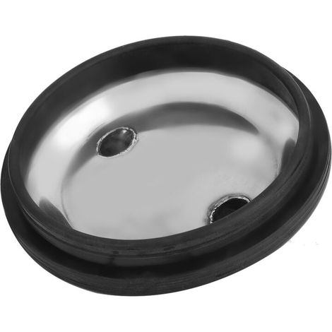 Melkeimerdeckel mit Dichtung – Edelstahldeckel und Dichtung für Melkmaschinen, 20,5 cm/8 Zoll Durchmesser – Zwei Einlässe für Milch- und Luftleitungen