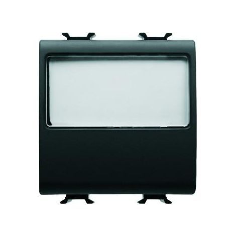 B-P 2M 1P NO 10A PORTE-ETIQ. LUM. NOIR GEWISS GW12191