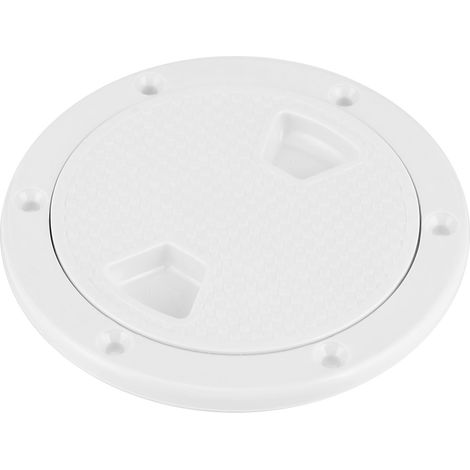 Couvercle de trappe d'inspection marine ronde 4in ABS blanc anti-UV, résistant à la corrosion, avec vis, pour bateau, pont étanche. (1/5)