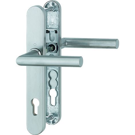 HOPPE® Schutz-Drückergarnitur mit Schmalschild Amsterdam E1400F/3358/3357N, Edelstahl, 3724629