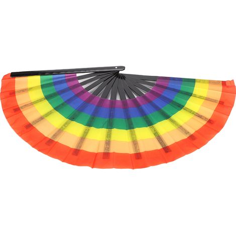 Colorful Folding Fan Portable Exquisite Cloth Hand Fan for Party Wedding Dancing Decoration (1/5)