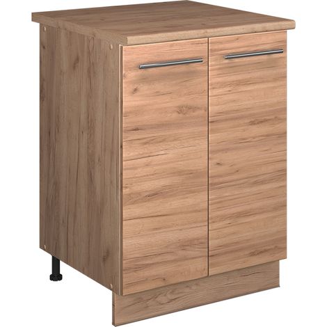 Mueble bajo para fregadero Fame-Line, Roble dorado/Roble dorado, 60 cm, Vicco (1/5)