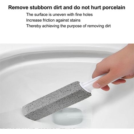 Pierre de Pumice Pour WC - 2 Pcs Pierre Nettoyante Pour Toilettes et Grilles BBQ avec Poignée PP Ergonomique (1/5)