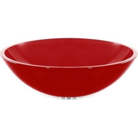 Aufsatzwaschbecken Glas, Rot 42x42x14 cm (1/2)