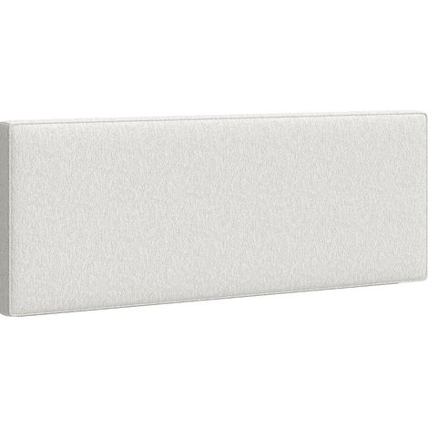 Tête de lit rembourrée murale 160 x 10 x 60 cm en tissu crème (1/5)
