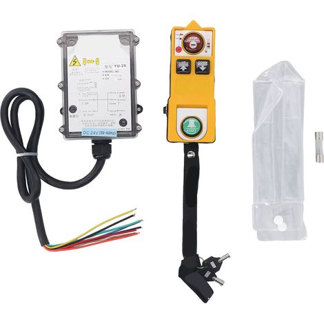 Grue industrielle sans fil, télécommande, étanche, antichoc, palan électrique, émetteur et récepteur avec serrure (1/5)