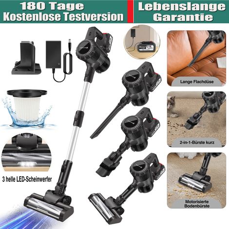 Akku Stick Staubsauger Staubsauger aufrecht Leichte Handheld Bagless 6in1 W/ LED (1/5)