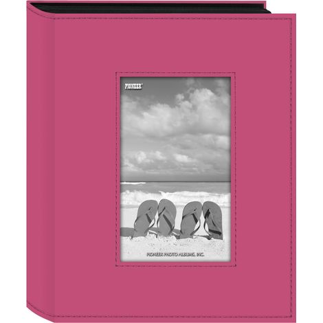 Album Photo avec Cadre Cousu 17,8 x 22,9 cm 200 Pochettes Rose Vif (1/3)