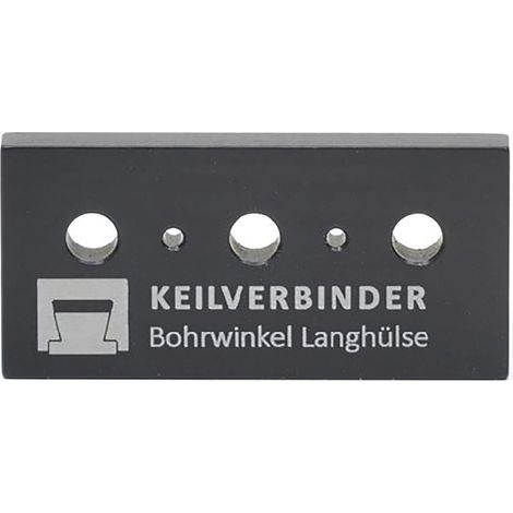 Bohrwinkel passend zu Keilverbinder Langhülse 15mm, Aluminium schwarz eloxiert