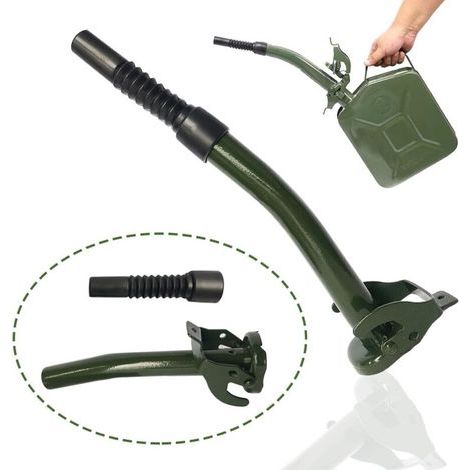 Flexible Metal Pouring Spout for 5-30L Cans – 20mm Fuel Hose – Fixing Clips for Precise Pouring (1/5)