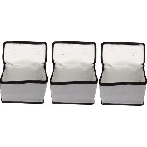 Sac de rangement pour 3 piles au lithium avec fermeture éclair, portable, résistant au feu et aux explosions, sac de rangement pour piles (1/5)