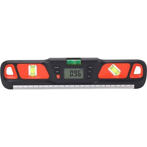 Jeffergarden Niveau numérique multifonction avec écran LCD, haute précision, rapporteur et inclinomètre, indicateur d'angle rouge (1/5)