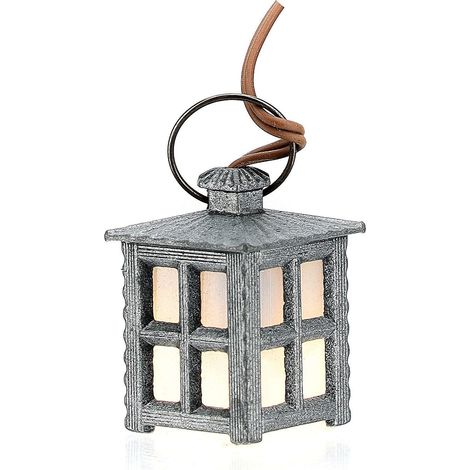 Lanterna in Metallo H 3 cm Luce Bianca 3,5 V Accessori Presepe - A45B (1/5)
