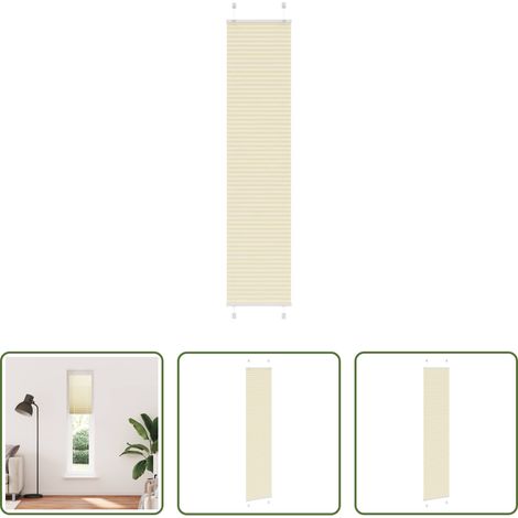 Sichtschutz -  Plissee Creme 50x200 cm Stoffbreite 49,4 cm Polyester (1/5)
