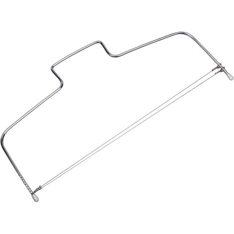 Trancheuse à gâteau, double fil réglable, coupe-pain en acier inoxydable pour accessoires de pâtisserie (fil droit) (1/4)
