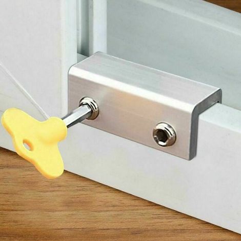 Serrure de sécurité pour fenêtre coulissante en aluminium - Serrure de sécurité réglable - 1 16 mm Argent (1/4)