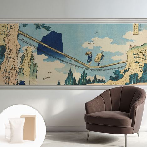 Carta Da Parati Non Tessuto - Con Colla Gratuita - Con Motivi Moderni - Design Elegante Per Pareti Ponte di montagna 250x104 cm (1/5)