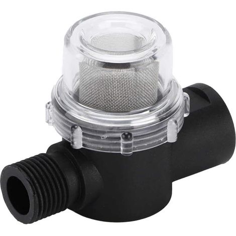 Schraubbarer Wasserfilter mit 1/2"-Schlauchanschluss, transparent, für Wohnmobile, Anhänger und Boote. (1/5)