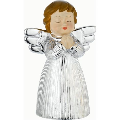 Statuetta di angelo, in argento, con cuore decorativo, ideale come regalo Dimensioni: H 8 cm Codice articolo: BG2155-08 (1/2)